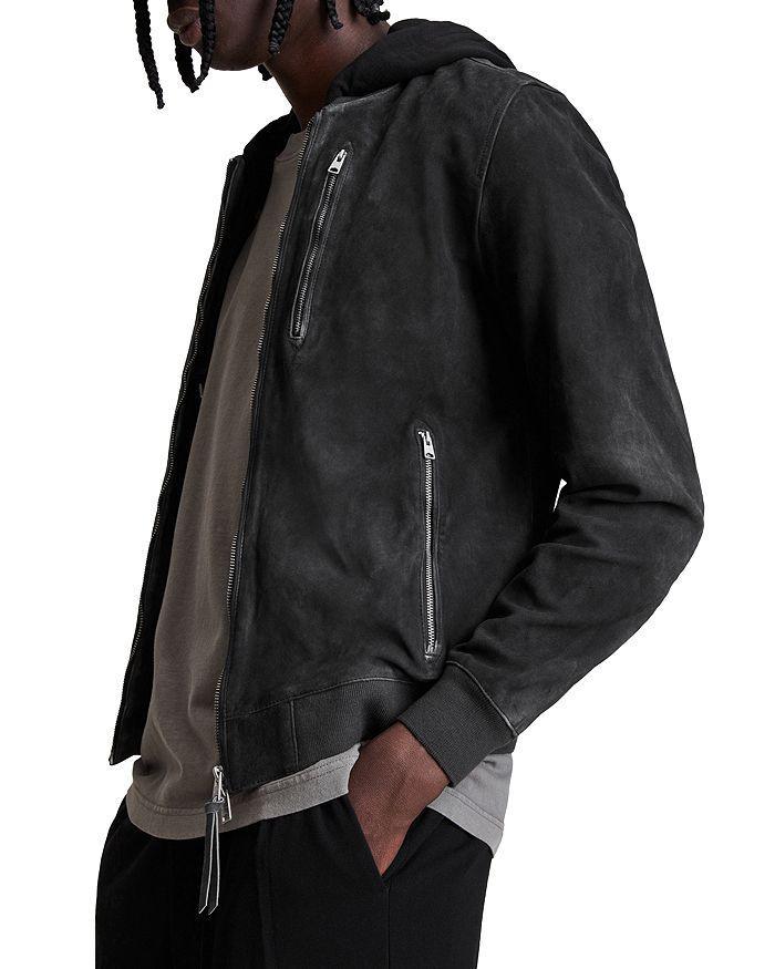 商品ALL SAINTS|Troy Hooded Leather Bomber Jacket,价格¥4463,第6张图片详细描述