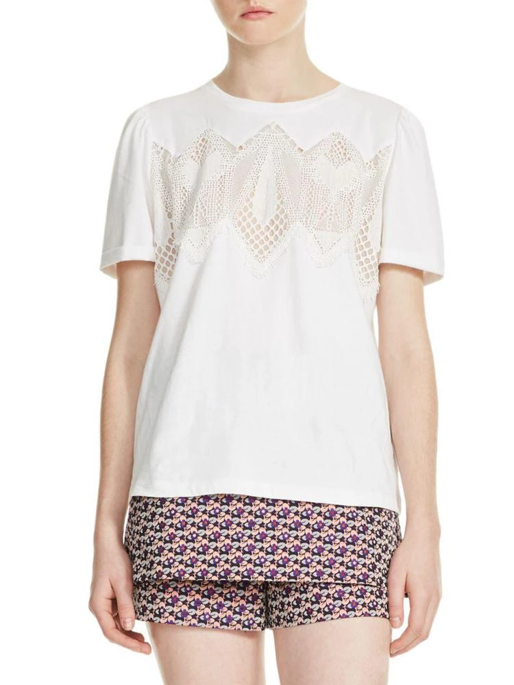 商品Maje|Tody Lace Tee,价格¥1114,第1张图片