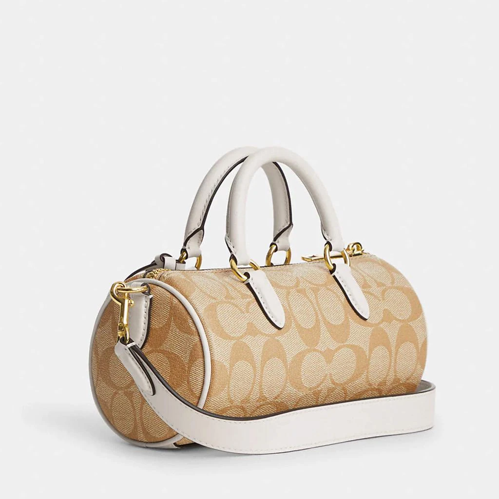 商品Coach|Coach White / Beige Signature Canvas Lacey Crossbody Bag,价格¥6136,第2张图片详细描述