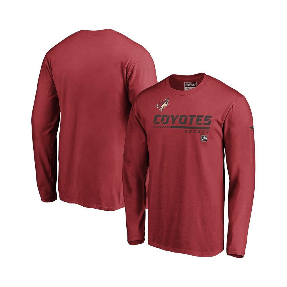 Men's Branded Garnet Arizona Coyotes Authentic Pro Core Collection Prime Long Sleeve T-shirt商品第1张图片规格展示