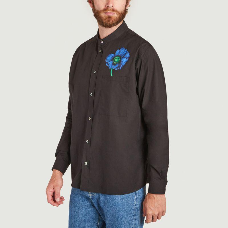 Kenzo Poppy cotton shirt BLACK Kenzo商品第2张图片规格展示