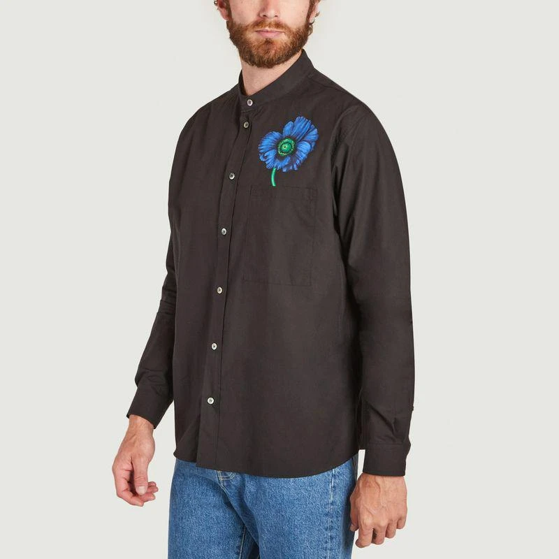 商品Kenzo|Kenzo Poppy cotton shirt BLACK Kenzo,价格¥1019,第2张图片详细描述