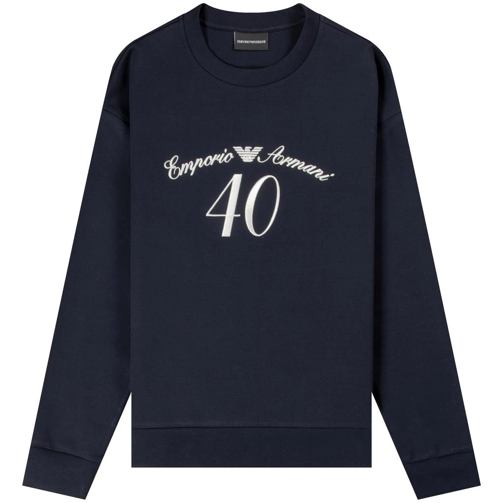 商品Emporio Armani|Emporio Armani '40th Anniversary' Sweatshirt Navy,价格¥898,第1张图片