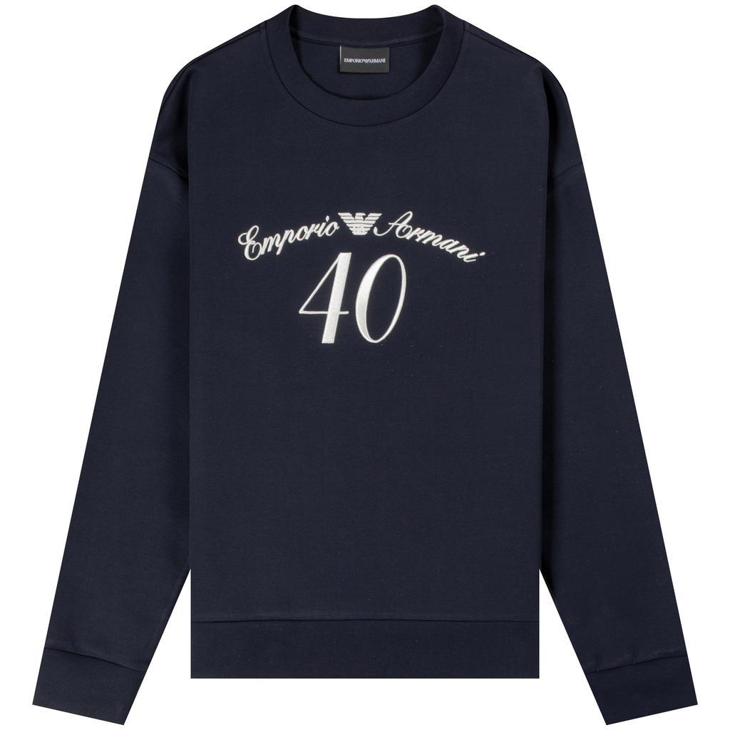 商品Emporio Armani|Emporio Armani '40th Anniversary' Sweatshirt Navy,价格¥694,第1张图片