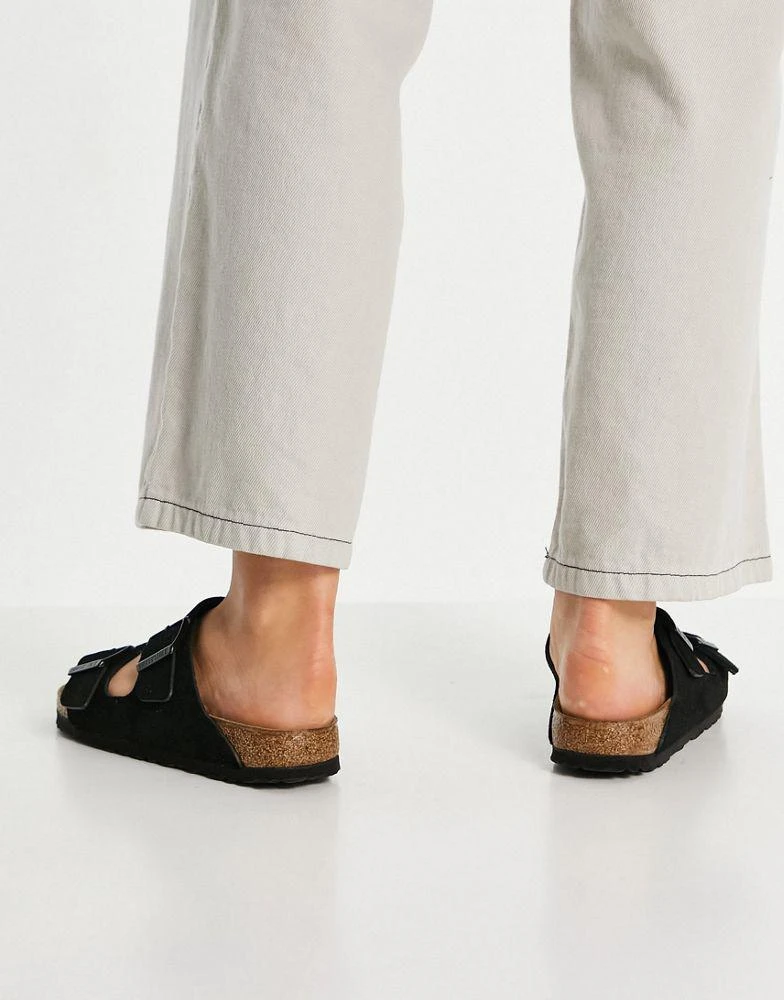 商品Birkenstock|Birkenstock Arizona suede flat sandals in black,价格¥891,第4张图片详细描述