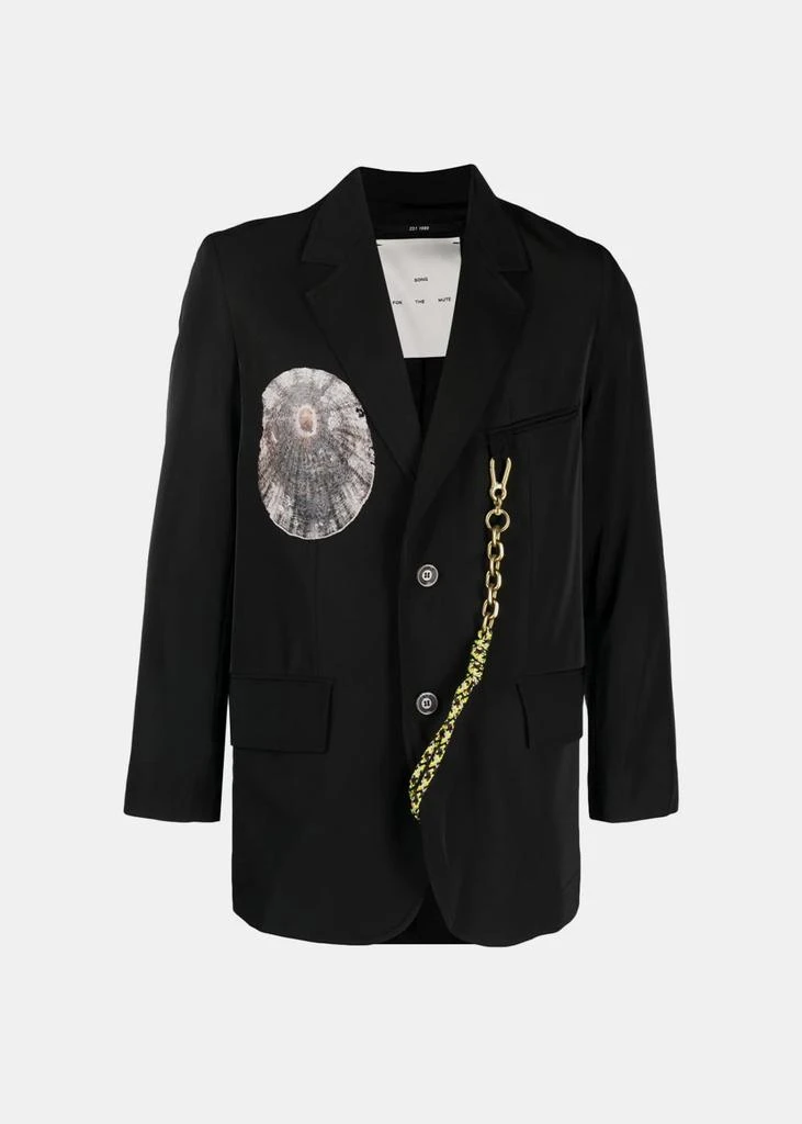 商品Song for the Mute|Song For The Mute Black "Limpet Shell" Blazer,价格¥5684,第1张图片