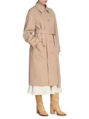 商品Chloé|Mixed Silk & Wool Belted Coat,价格¥8423,第4张图片详细描述