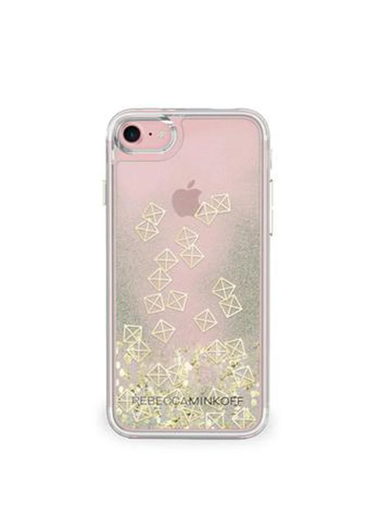 商品Rebecca Minkoff|Gold Studs Glitterfall iPhone 7 Case,价格¥91,第1张图片