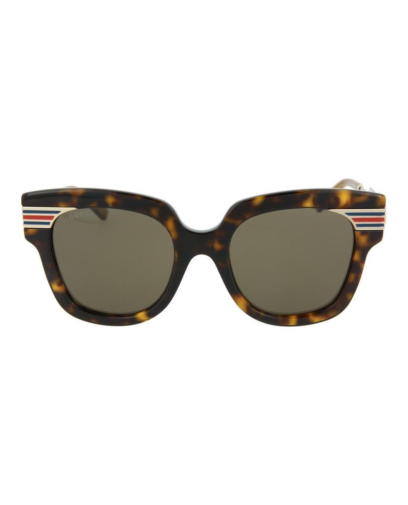 商品Gucci|Web-Stripe Acetate Sunglasses,价格¥1334,第1张图片