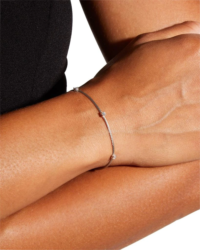 商品Paul Morelli|18k White Gold Three-Diamond Bracelet, 0.18 TCW,价格¥23424,第2张图片详细描述