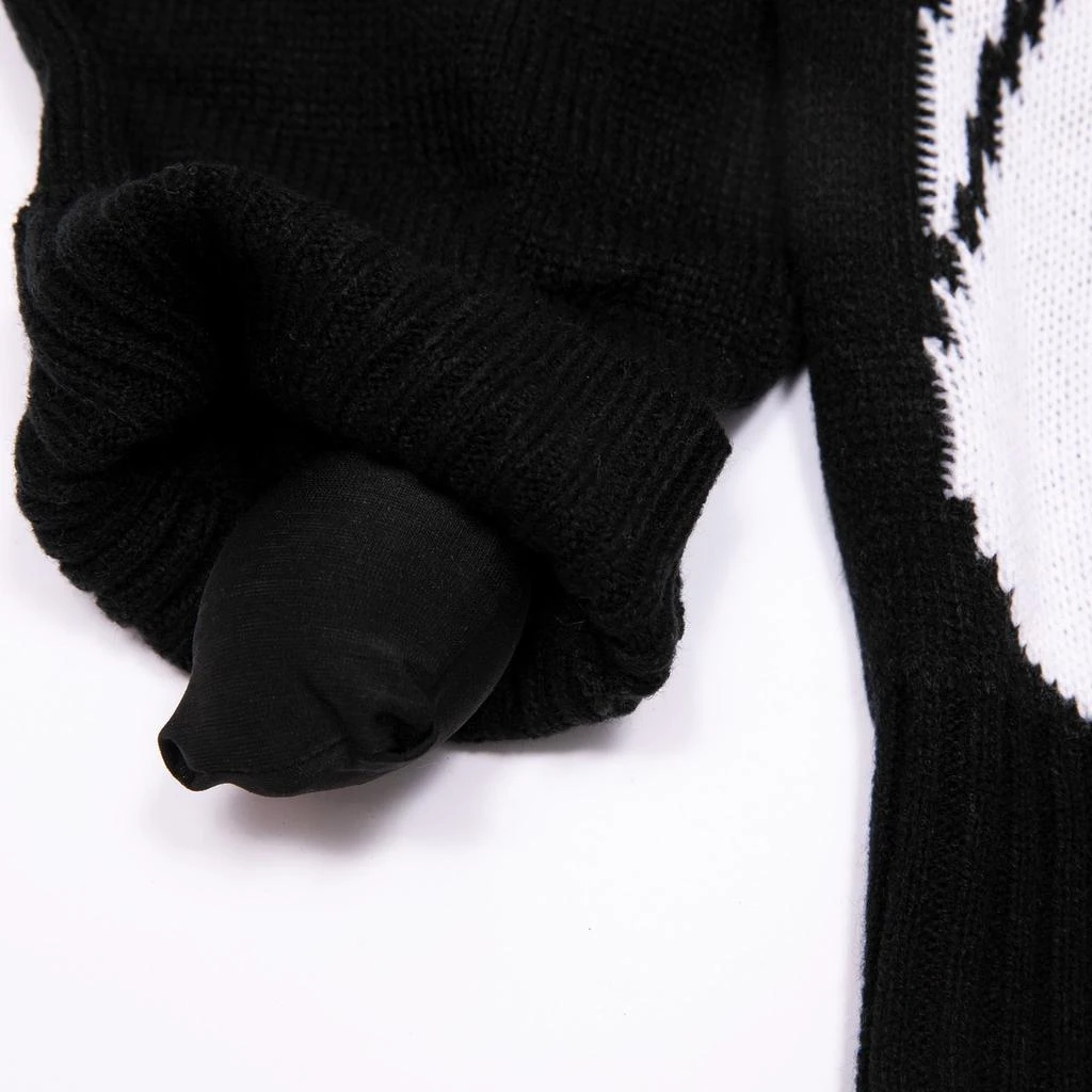 黑色长袖圆领毛衣针织衫(会动的中指) 商品