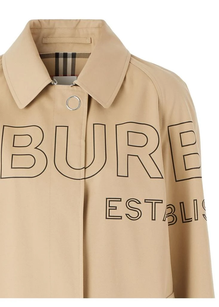 商品Burberry|Horseferry print cotton gabardine car coat,价格¥19140,第4张图片详细描述