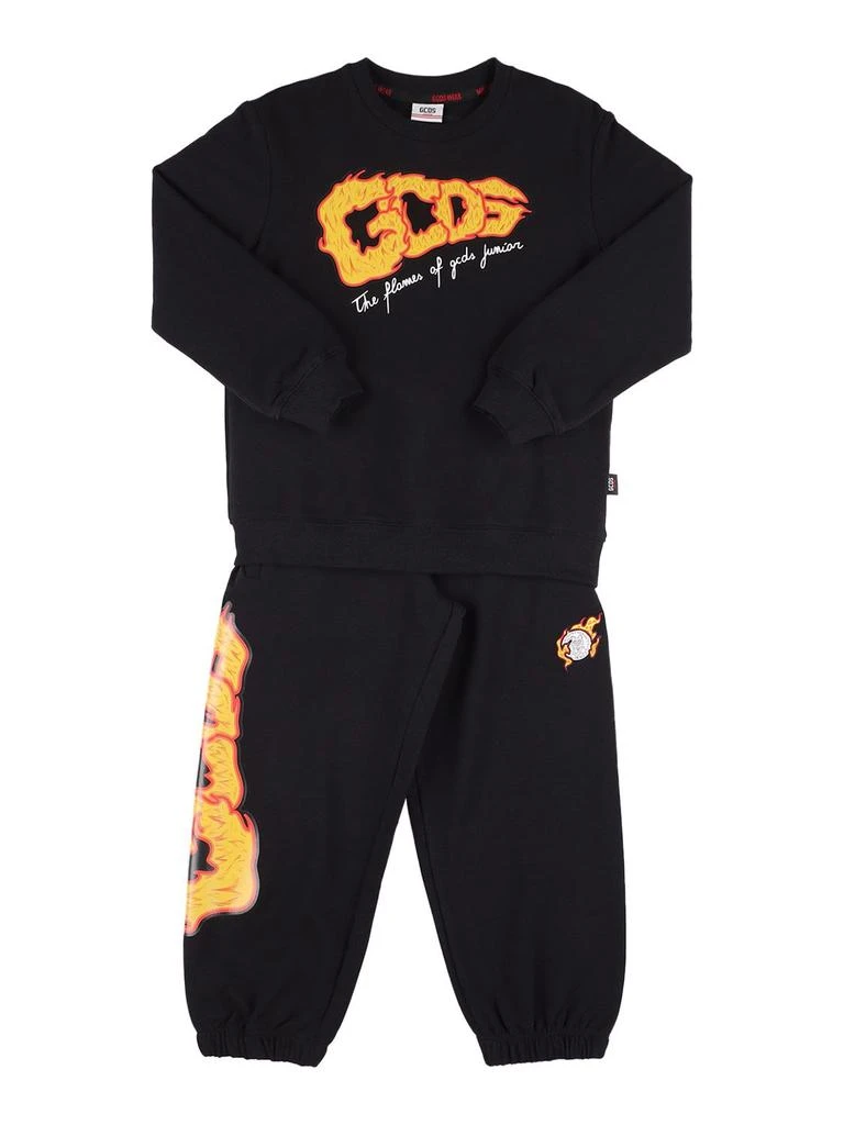商品GCDS|Printed Cotton Sweatshirt & Sweatpants,价格¥959,第1张图片