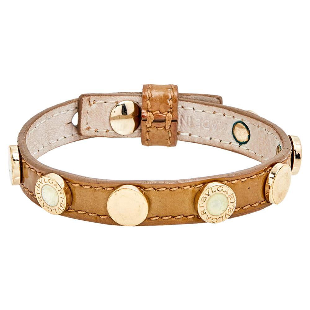 Bvlgari Beige Reversible Studded Enamel Le Bracelet商品第1张图片规格展示