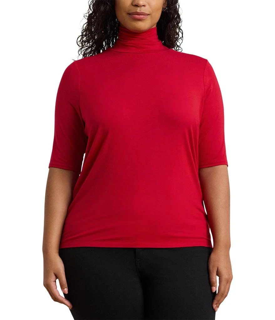 商品Ralph Lauren|Plus-Size Stretch Jersey Turtleneck,价格¥557,第1张图片