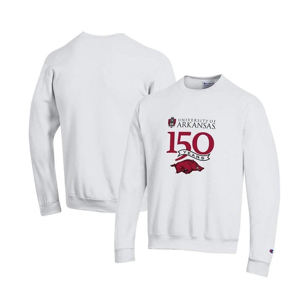 商品CHAMPION|Men's White Arkansas Razorbacks 150th Anniversary Pullover Sweatshirt,价格¥331,第1张图片