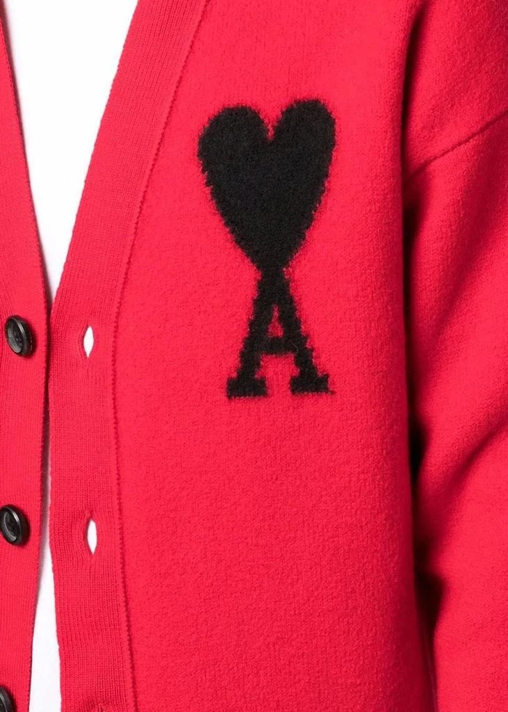 商品AMI|AMI Alexandre Mattiussi Red Ami De Coeur Cardigan,价格¥3773,第5张图片详细描述