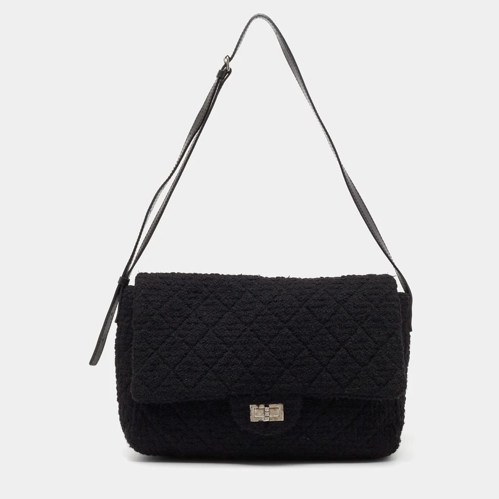 商品[二手商品] Chanel|Chanel Black Quilted Tweed Reissue 2.55 XL Flap Bag,价格¥10617,第1张图片