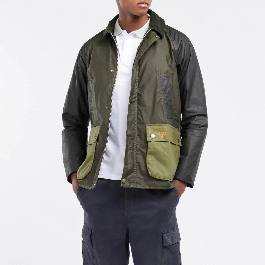 商品Barbour|Barbour Beacon Men's Summer Bedale Wax Jacket - Patch Archive Olive,价格¥1155,第3张图片详细描述