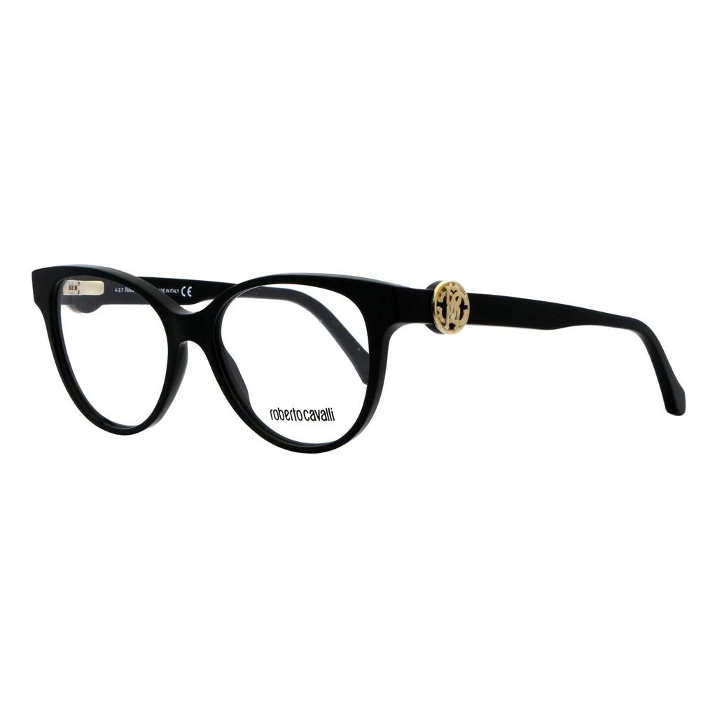 商品Roberto Cavalli|Figline Oval Eyeglasses RC5047 001 Shiny Black 52mm 5047,价格¥629,第1张图片