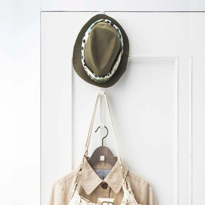 商品Yamazaki Home|Over-the-Door Vertical Hooks Steel,价格¥128,第1张图片