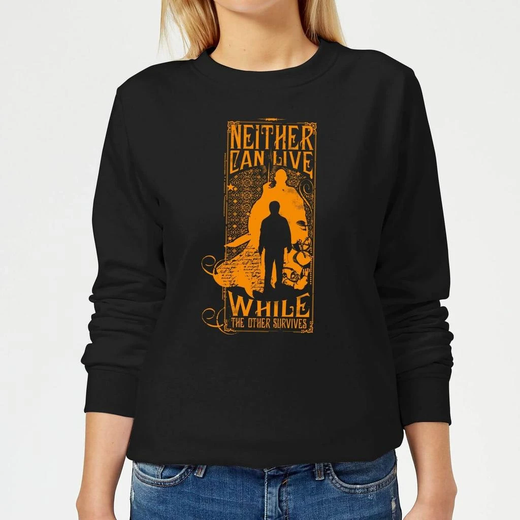 商品Harry Potter|Harry Potter Neither Can Live Women's Sweatshirt - Black,价格¥298,第1张图片详细描述