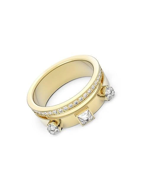 商品Swarovski|Thrilling Goldtone & Crystal Double-Band Ring,价格¥930,第1张图片