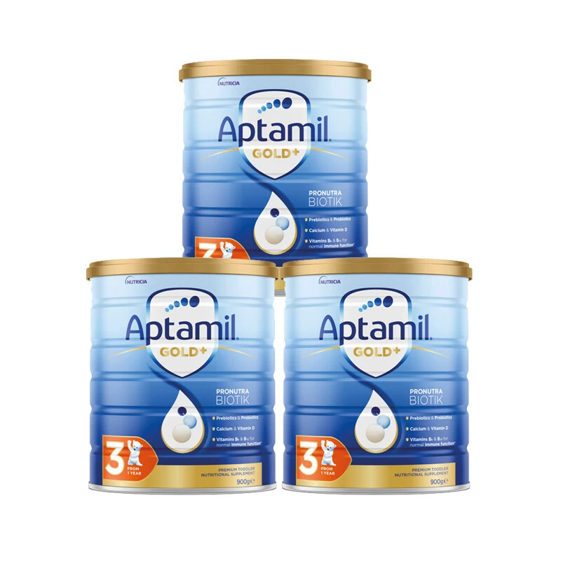 澳洲Aptamil爱他美金装3段奶粉(1-2岁) 900g/罐 新旧版本随机发（保税仓发货）（预售3个工作日内发货） 商品