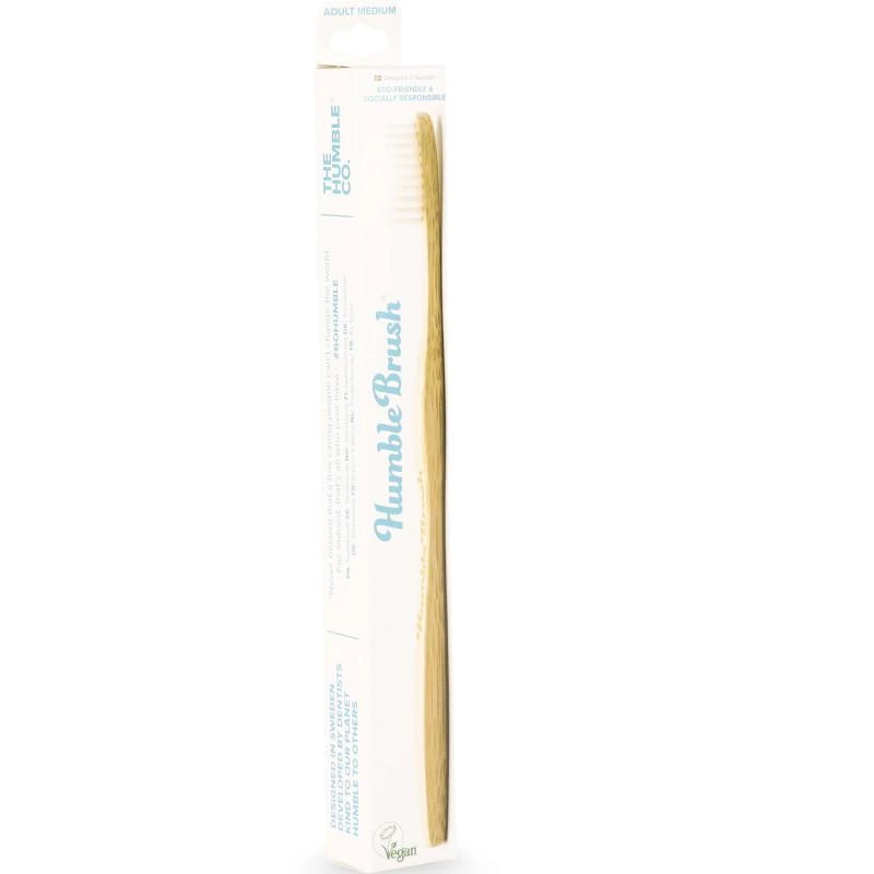 商品The Humble Co|Soft bamboo toothbrush in white,价格¥61,第1张图片