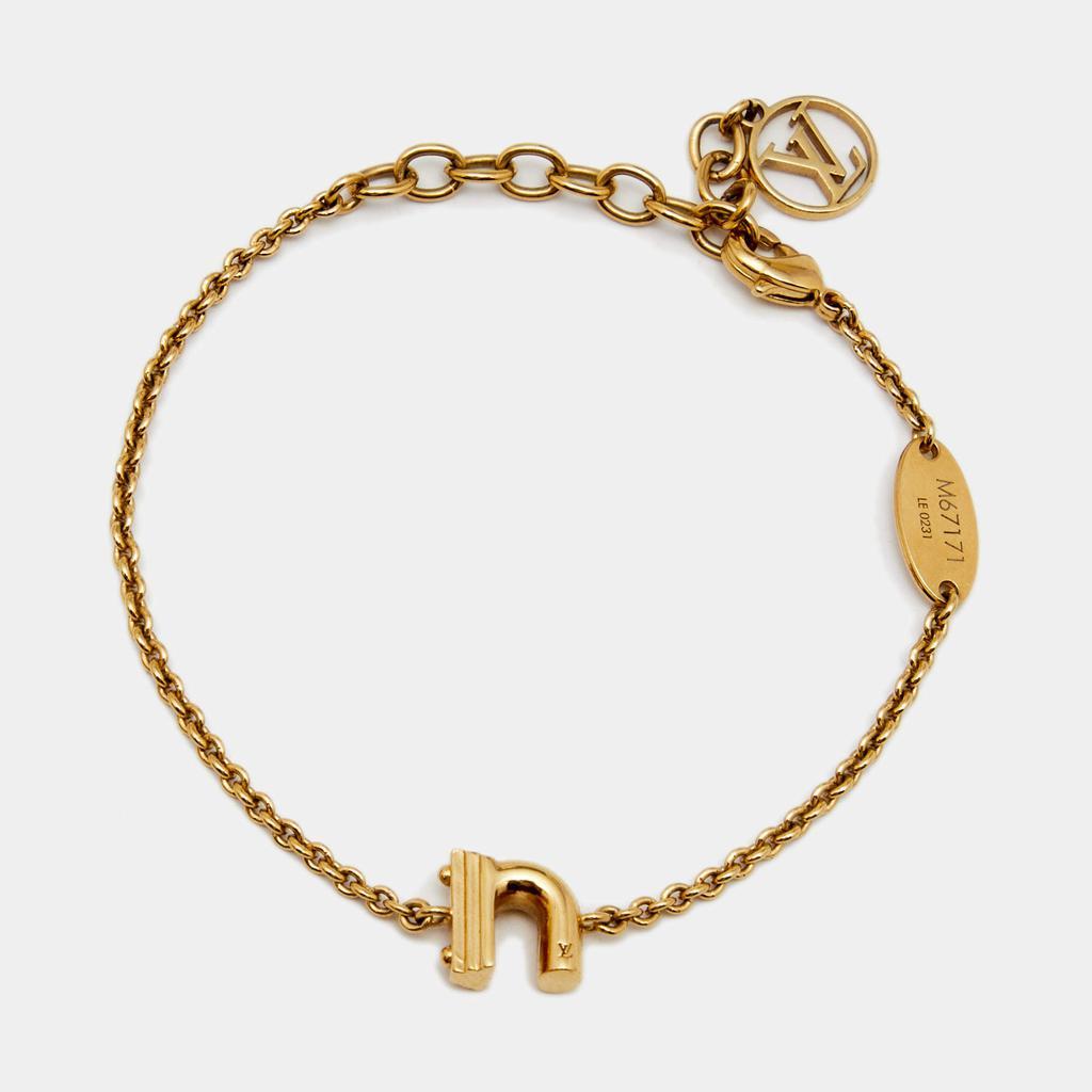 商品[二手商品] Louis Vuitton|Louis Vuitton LV & Me  Letter N Gold Tone Bracelet,价格¥2802,第1张图片