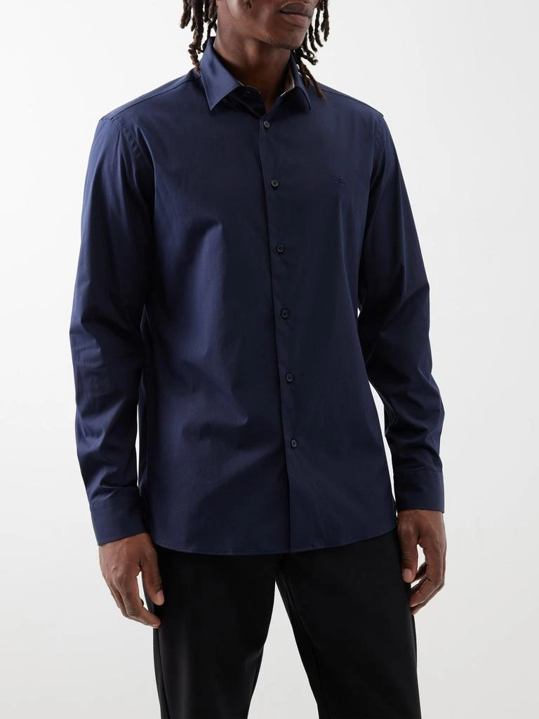 商品Burberry|Sherfield long-sleeve cotton shirt,价格¥4813,第1张图片
