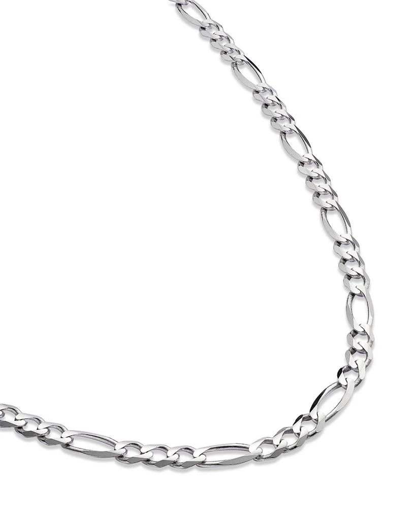 Men's Figaro Link Chain Necklace in 14K White Gold, 24" - Exclusive 商品