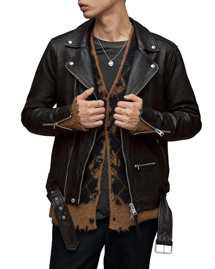 Wick Leather Regular Fit Biker Jacket   商品