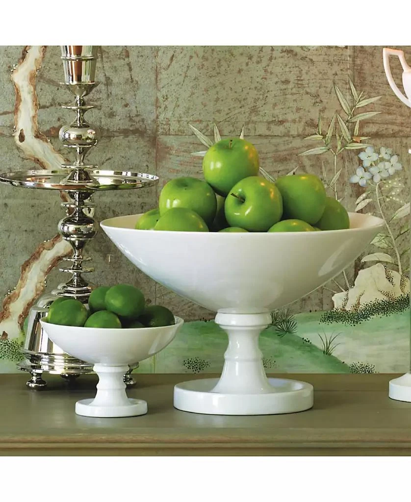 商品Global Views|White Grand Pedestal Bowl Large,价格¥1947,第1张图片
