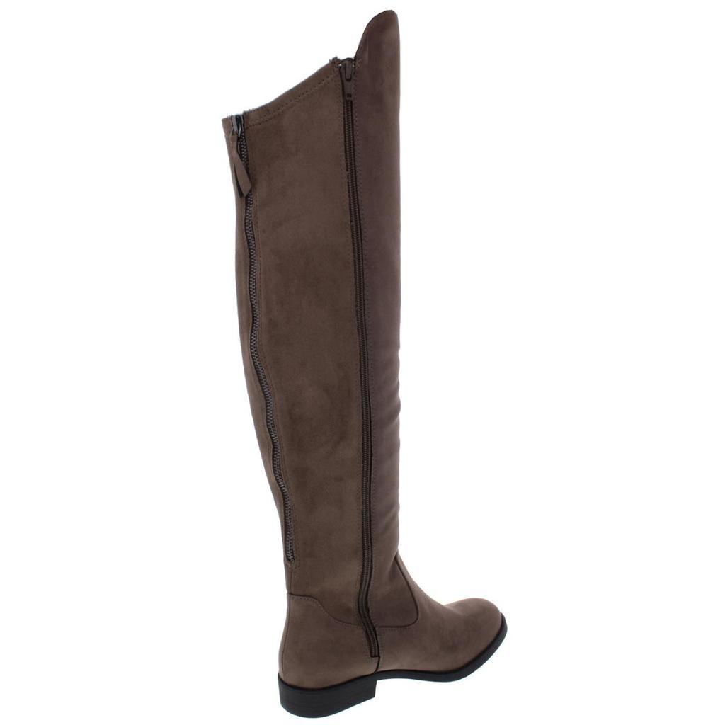 商品Style & Co|Style & Co. Womens Hayley Faux Suede Zipper Riding Boots,价格¥67,第4张图片详细描述