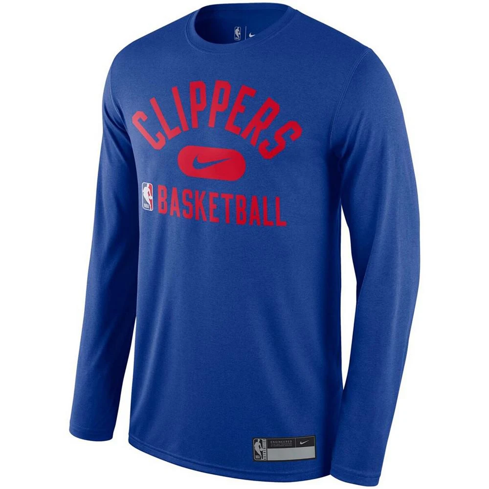 商品NIKE|Men's LA Clippers 2021/22 On-Court Practice Legend Performance Long Sleeve T-Shirt,价格¥229,第2张图片详细描述