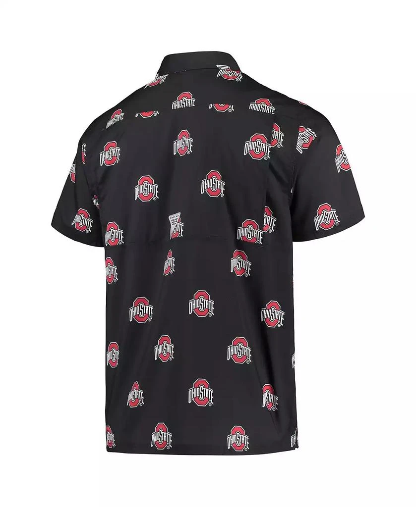 商品Columbia|Men's Black Ohio State Buckeyes Super Slack Tide Omni-Shade Button-Up Shirt,价格¥367,第3张图片详细描述