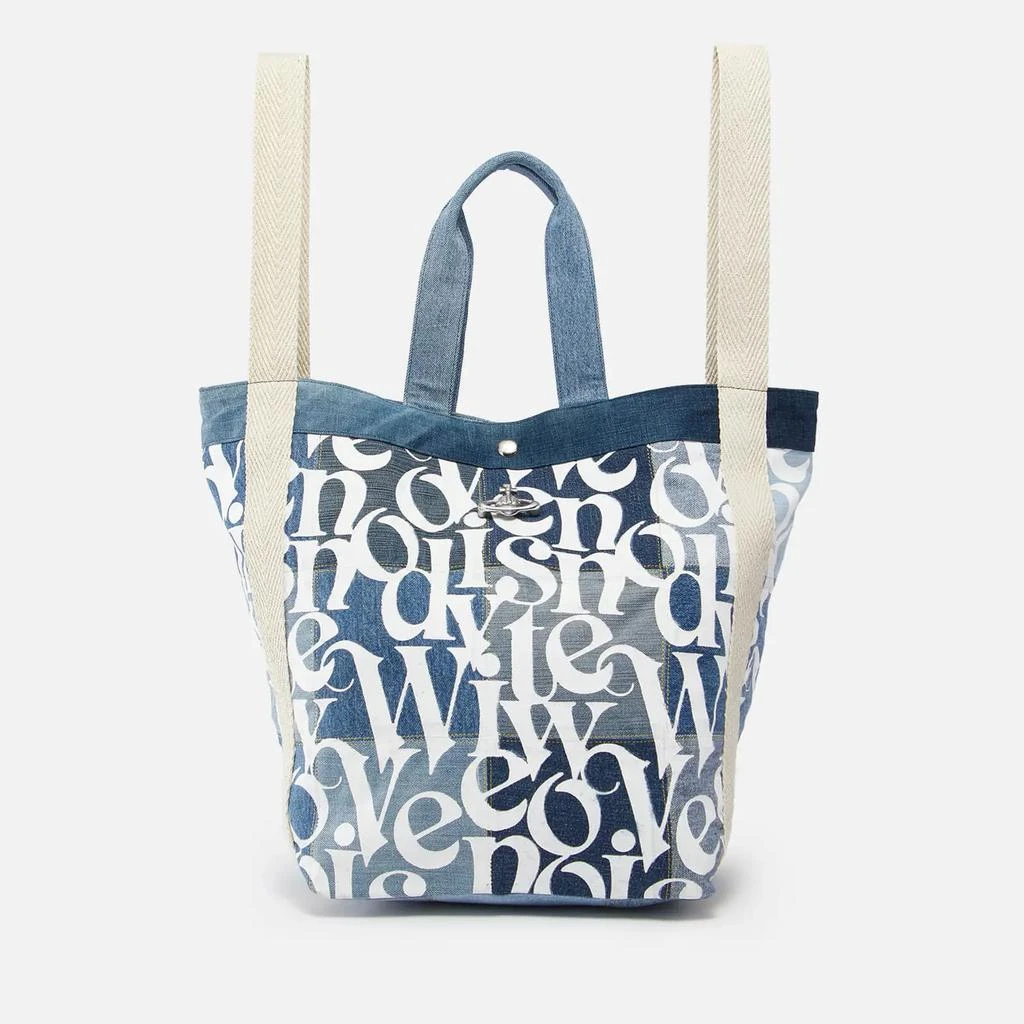 商品Vivienne Westwood|Vivienne Westwood Worker Runner Recycled Denim Tote Bag,价格¥2446,第1张图片