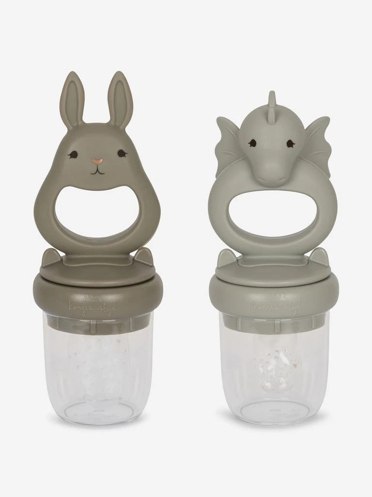 商品Konges Slojd|Konges Sløjd Baby Dragon And Bunny 2 Pack Fruit Feeding Pacifier in Multicolour (13.7cm),价格¥260,第1张图片