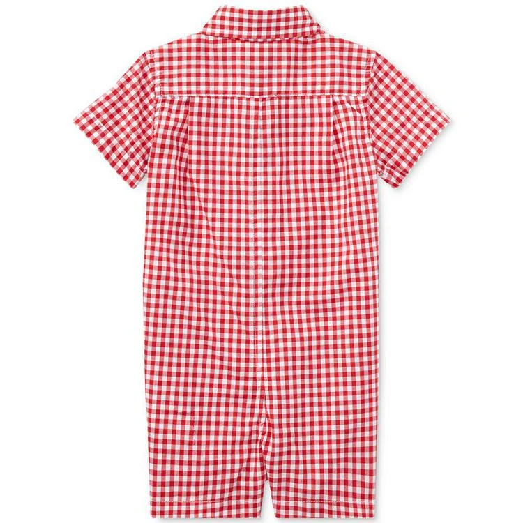 商品Ralph Lauren|Gingham Cotton Romper, Baby Boys,价格¥176,第2张图片详细描述