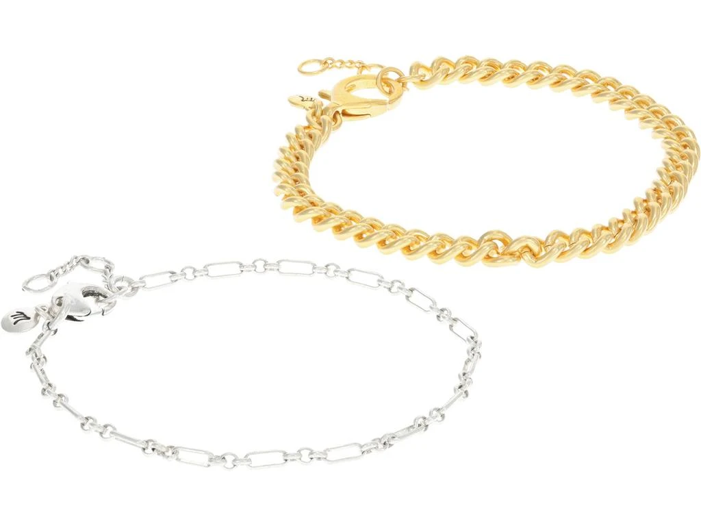 商品Madewell|Mixed Metal Chain Bracelet Set,价格¥148,第1张图片