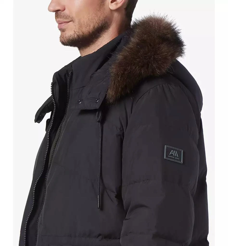 商品Marc New York by Andrew Marc|Men's Down Bomber with Faux Fur Trim and Removable Hood,价格¥797,第4张图片详细描述