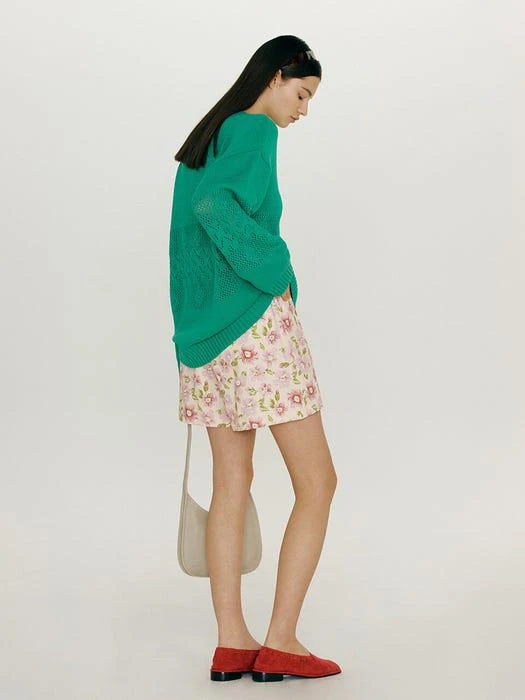 商品AND YOU|AIEA V-Neck Knit Top (Jade Green),价格¥839,第4张图片详细描述