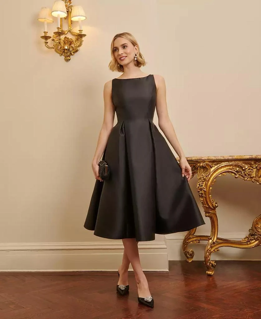 商品Adrianna Papell|Women's Boat-Neck Fit & Flare Midi Dress,价格¥871,第4张图片详细描述