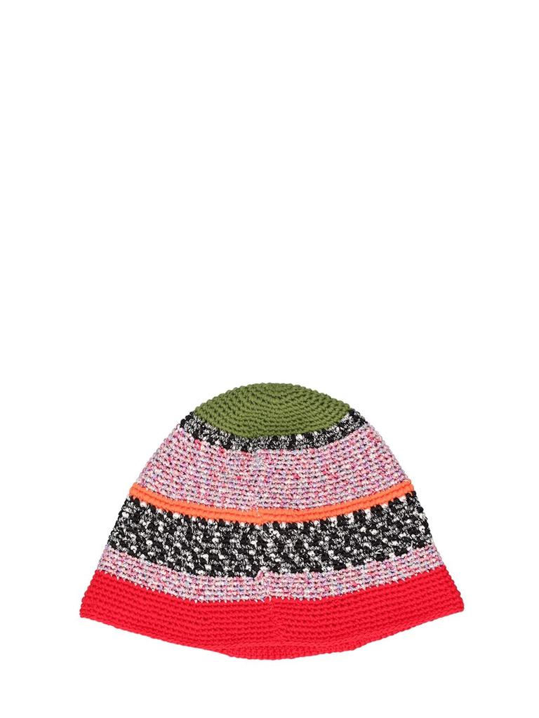 Cotton & Viscose Crochet Bucket Hat商品第2张图片规格展示