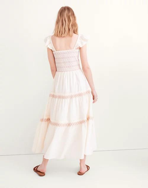 Lucie Smocked Tiered Midi Dress商品第3张图片规格展示