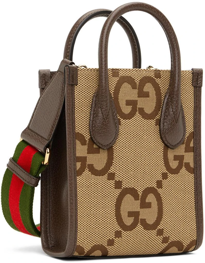 商品Gucci|驼色迷你 Jumbo GG 托特包,价格¥12772,第2张图片详细描述
