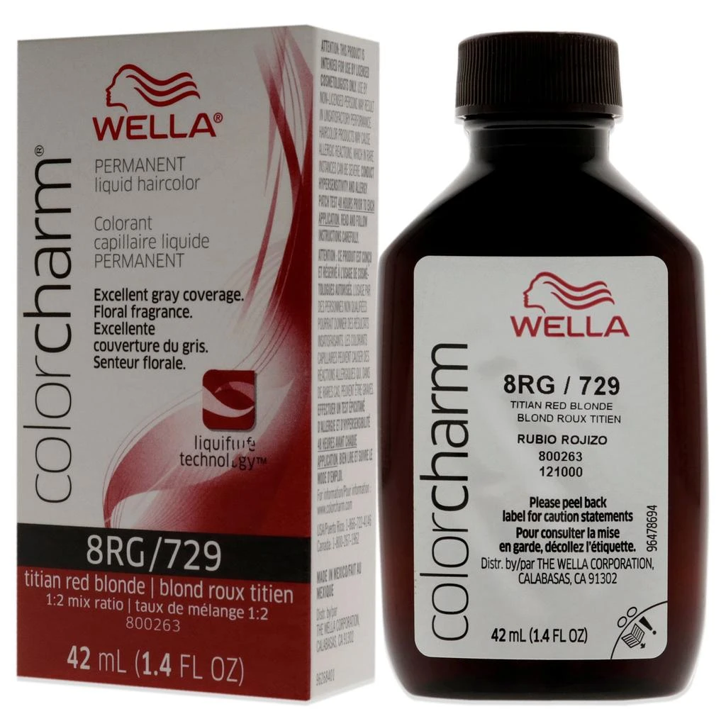 商品Wella|Color Charm Permanent Liquid Haircolor - 729 8RG Titian Red Blonde by  for Unisex - 1.4 oz Hair Color,价格¥132,第4张图片详细描述