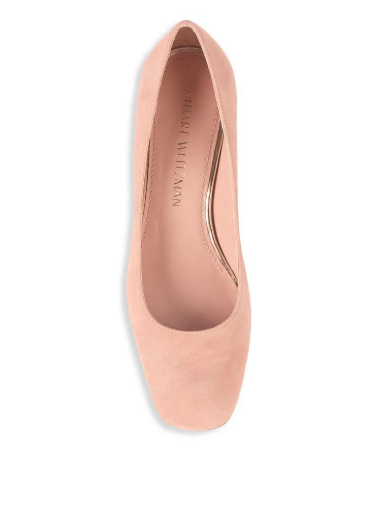 商品Stuart Weitzman|Marymid 麂皮小粗跟,价格¥2958,第4张图片详细描述