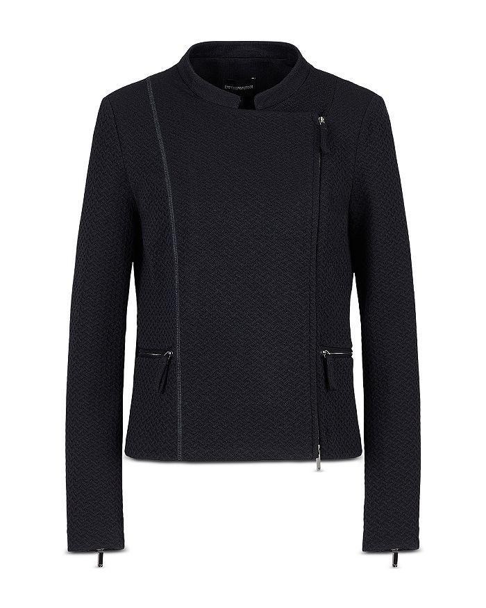 商品Emporio Armani|Textured Asymmetrical Front Jacket,价格¥5687,第7张图片详细描述